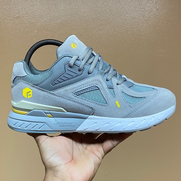 Fitville Rebound Core V1 Walking Sneakers “Sandy Gray Yellow White” Size 8.5EW - Picture 4 of 16